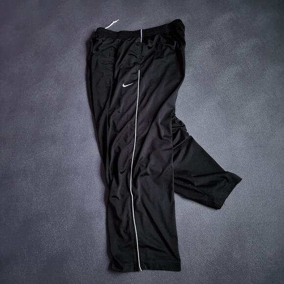 Vintage Y2K Baggy Nike Black Track Sweatpants XXL - Picture 6 of 10